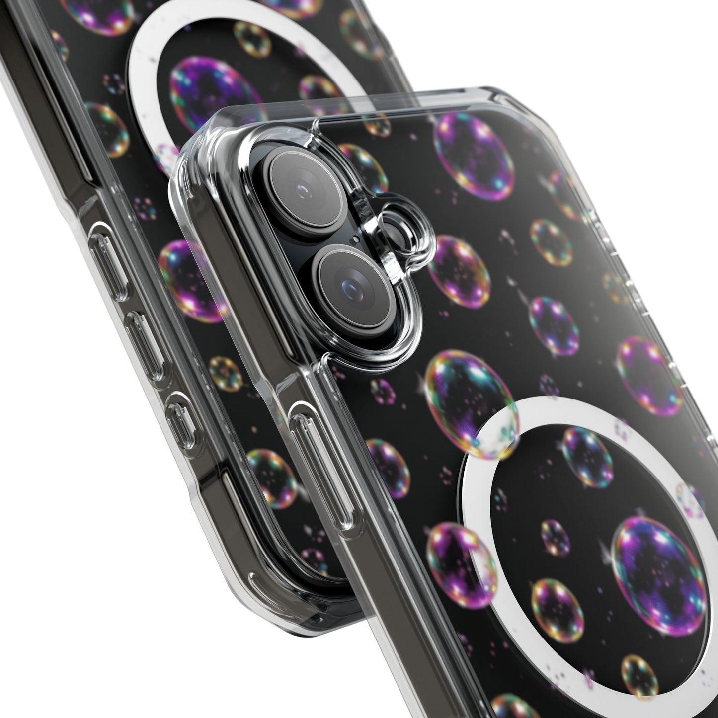Fully Clear Bubbles Magnetic Clear iPhone Impact Cases