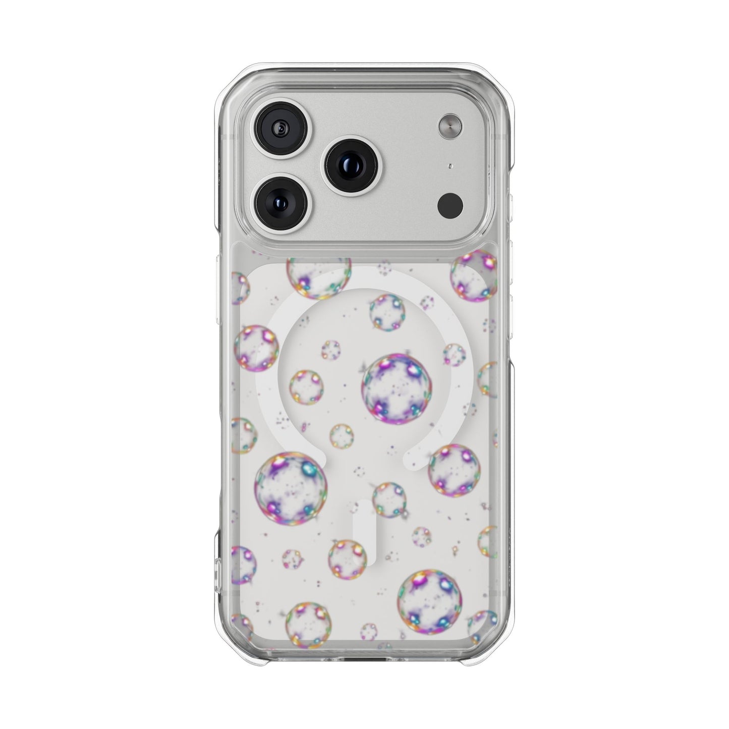 Fully Clear Bubbles Magnetic Clear iPhone Impact Cases
