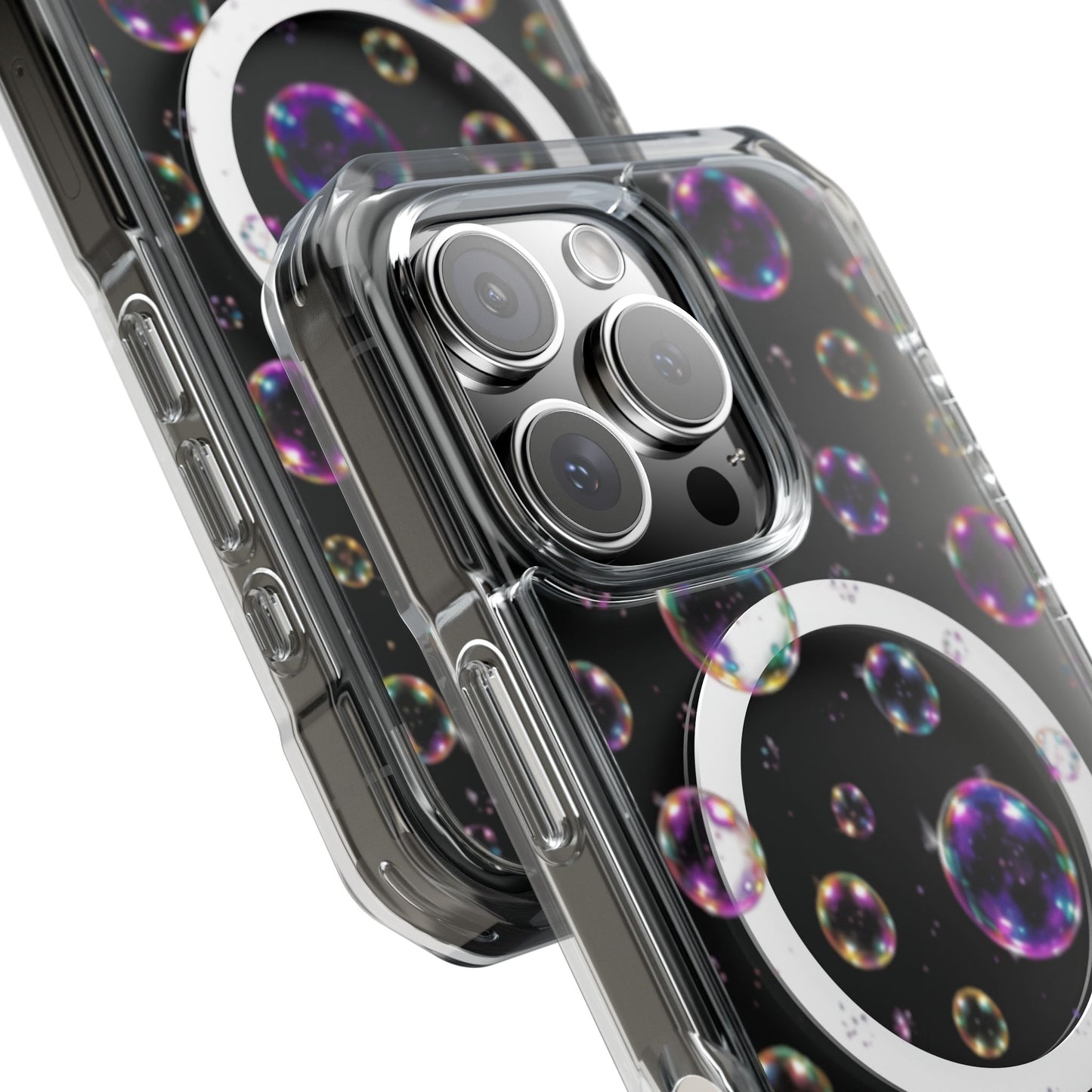 Fully Clear Bubbles Magnetic Clear iPhone Impact Cases