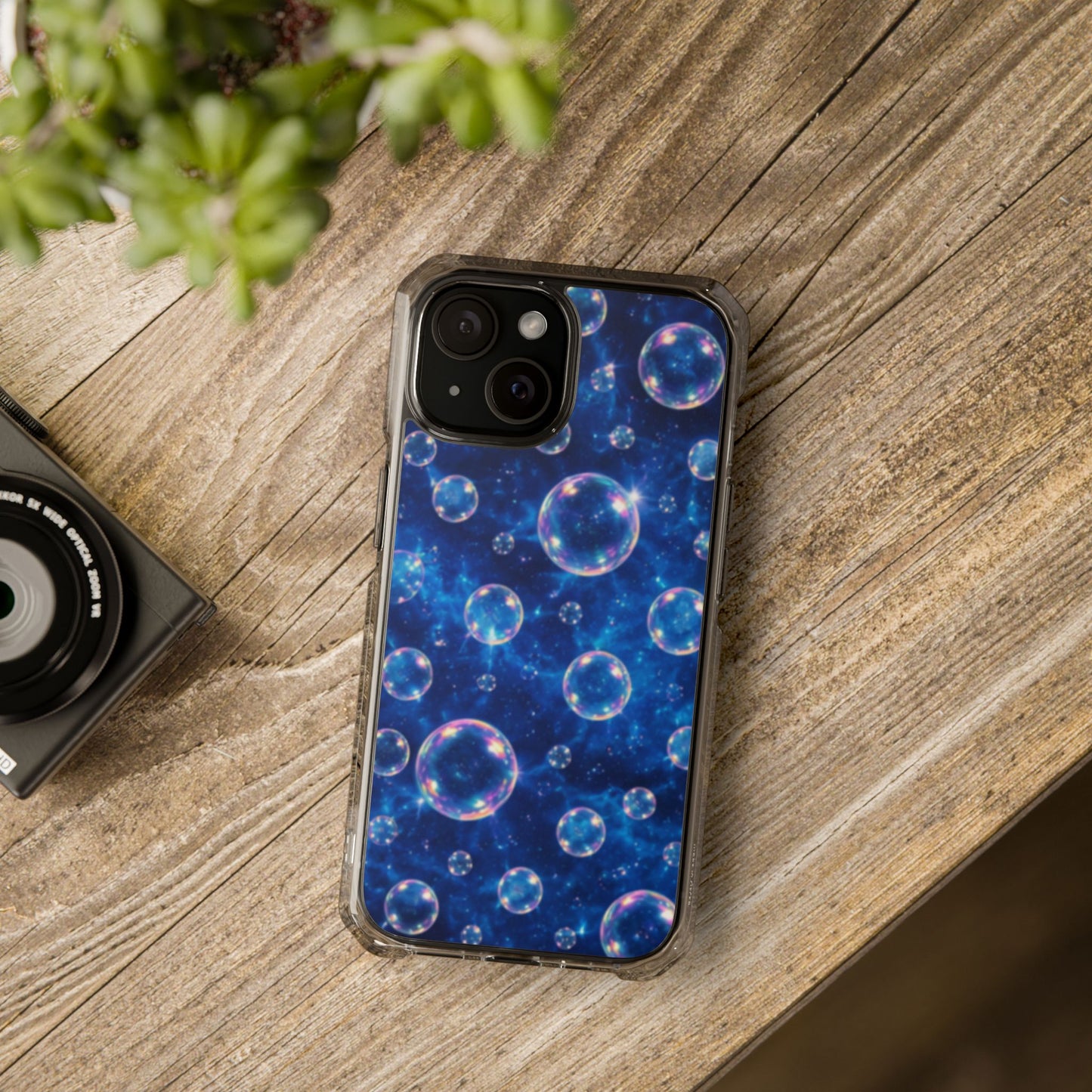 Ocean Bubbles Magnetic Clear iPhone Impact Cases