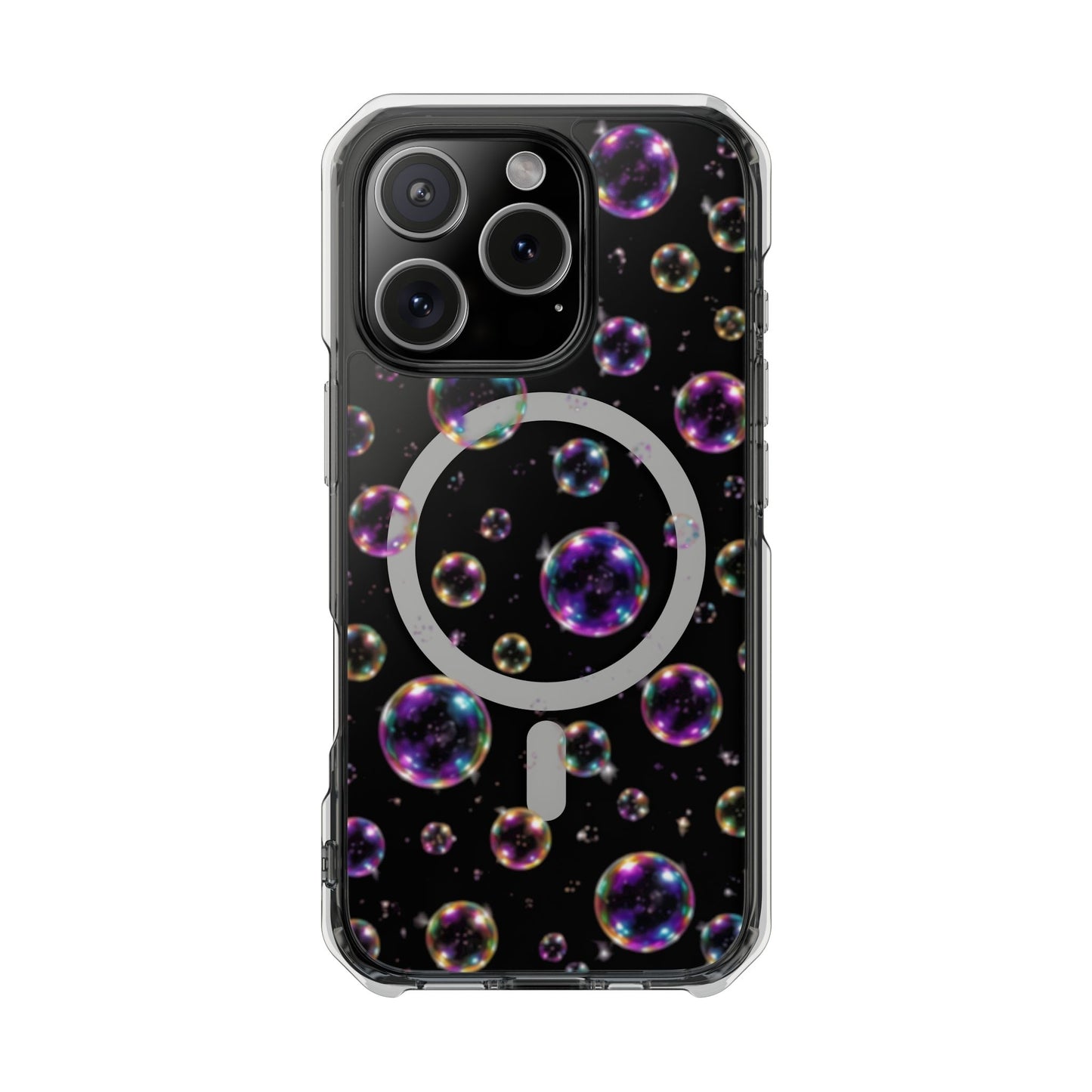 Fully Clear Bubbles Magnetic Clear iPhone Impact Cases