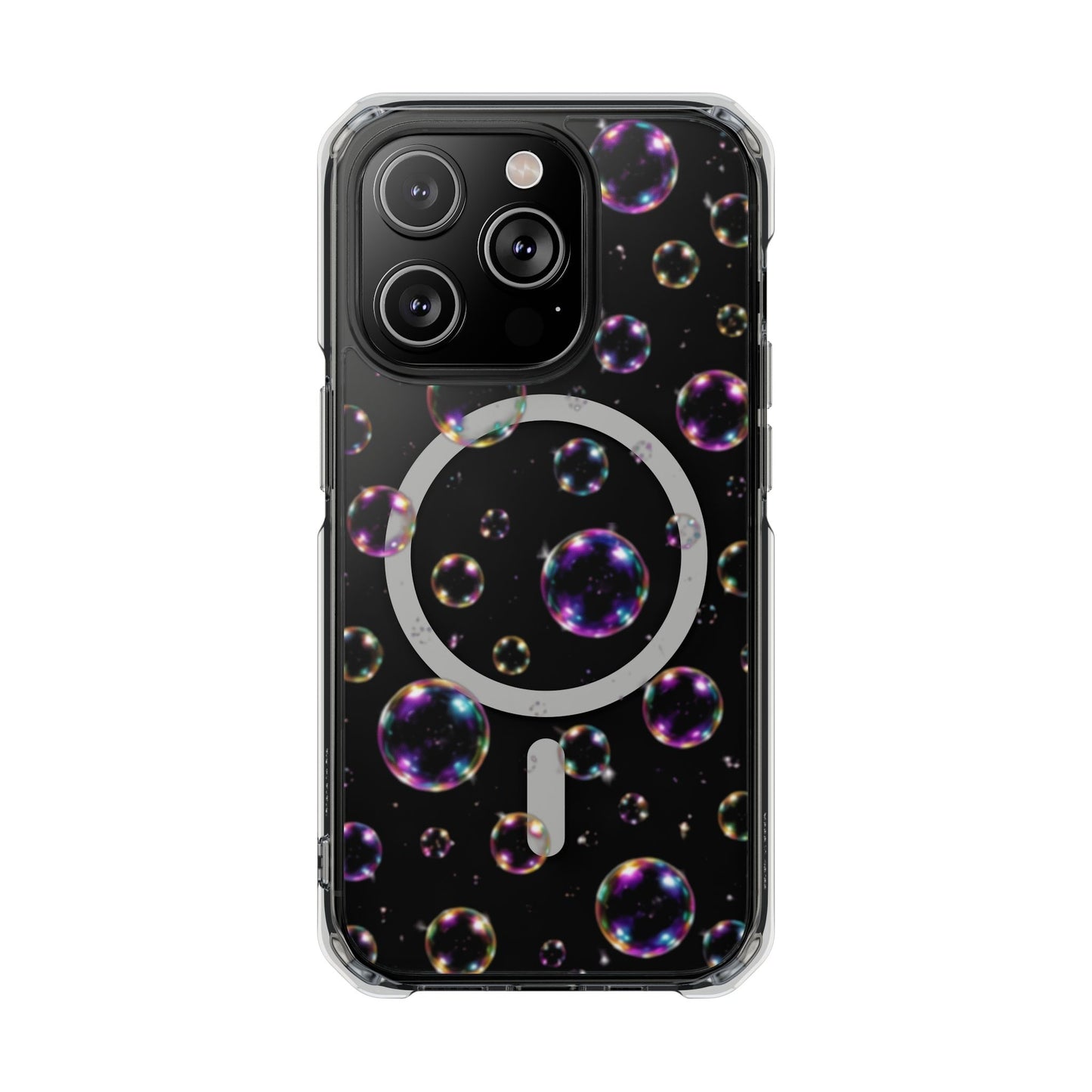 Fully Clear Bubbles Magnetic Clear iPhone Impact Cases