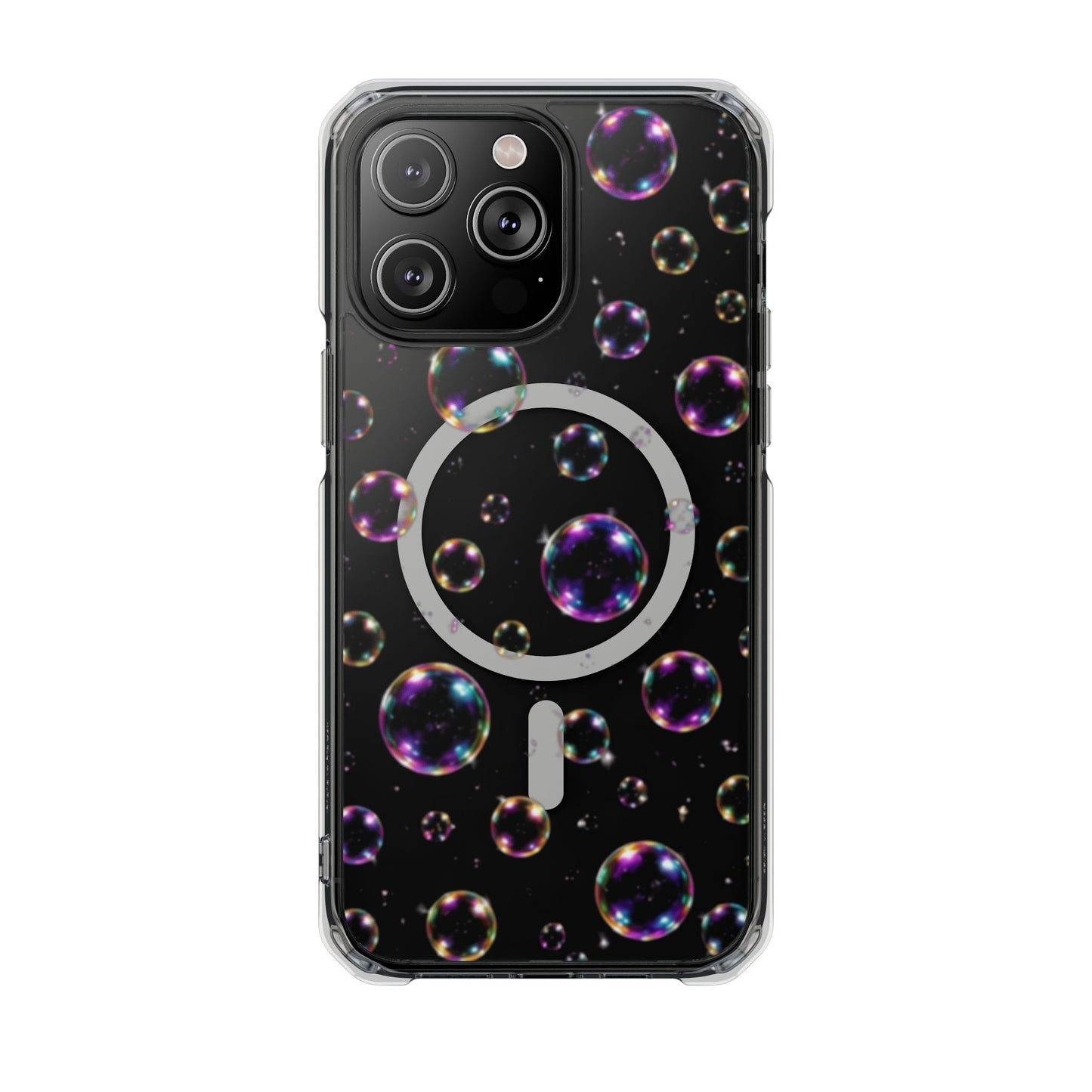 Fully Clear Bubbles Magnetic Clear iPhone Impact Cases