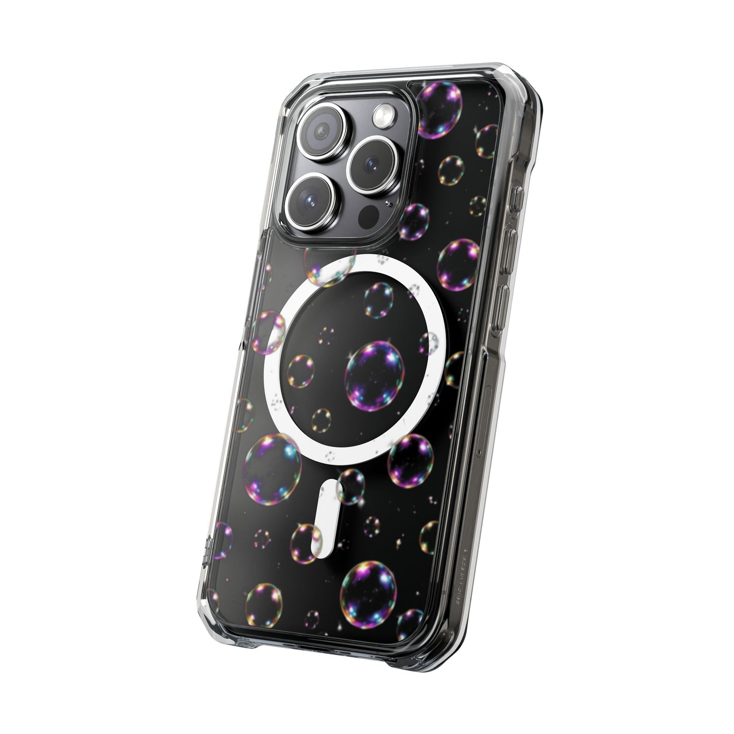 Fully Clear Bubbles Magnetic Clear iPhone Impact Cases