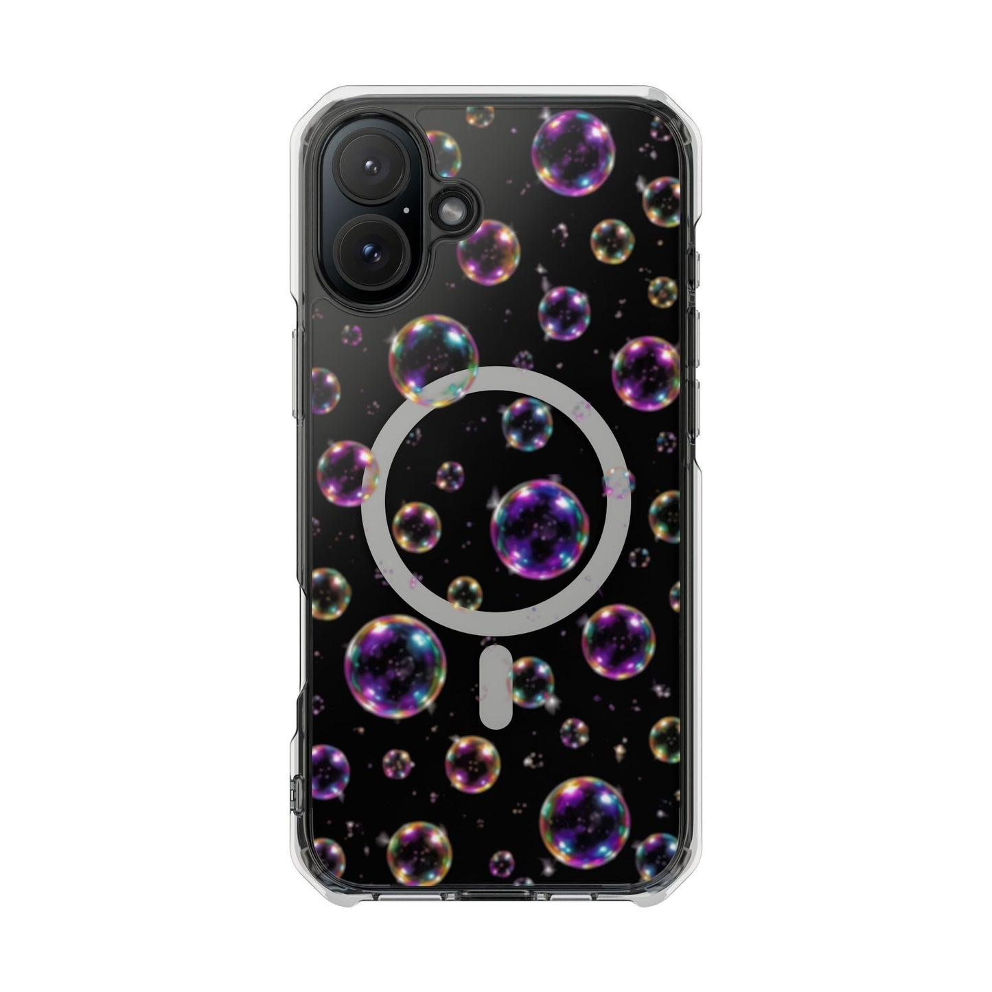 Fully Clear Bubbles Magnetic Clear iPhone Impact Cases