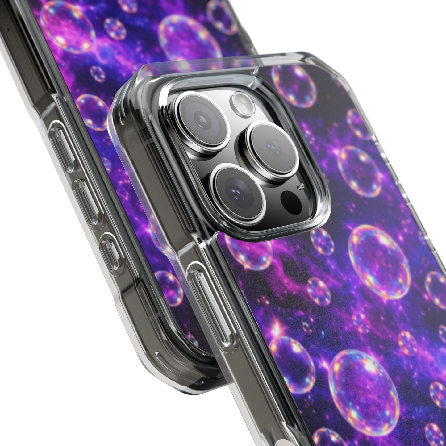 Cosmic Bubbles Magnetic Clear iPhone Impact Cases