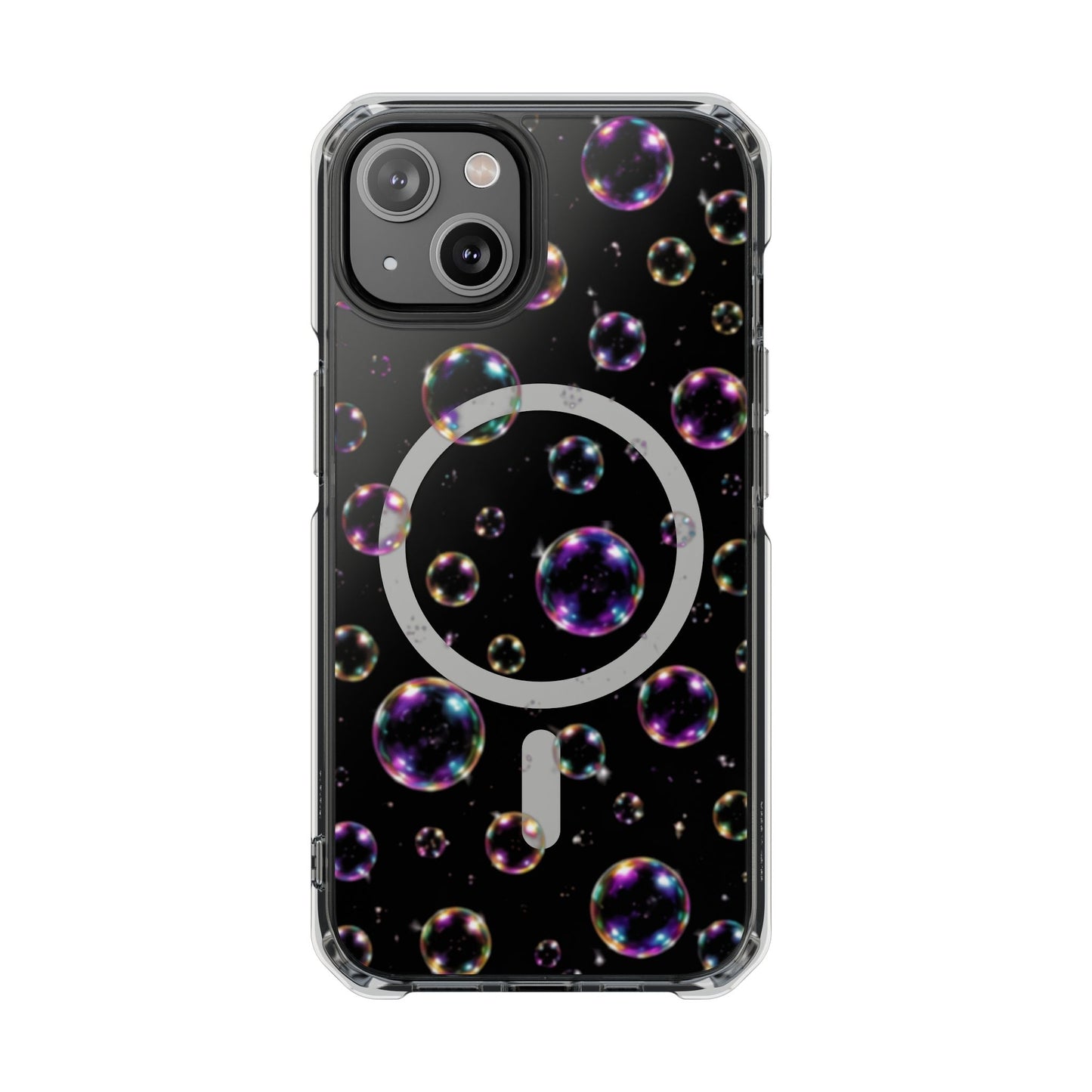 Fully Clear Bubbles Magnetic Clear iPhone Impact Cases
