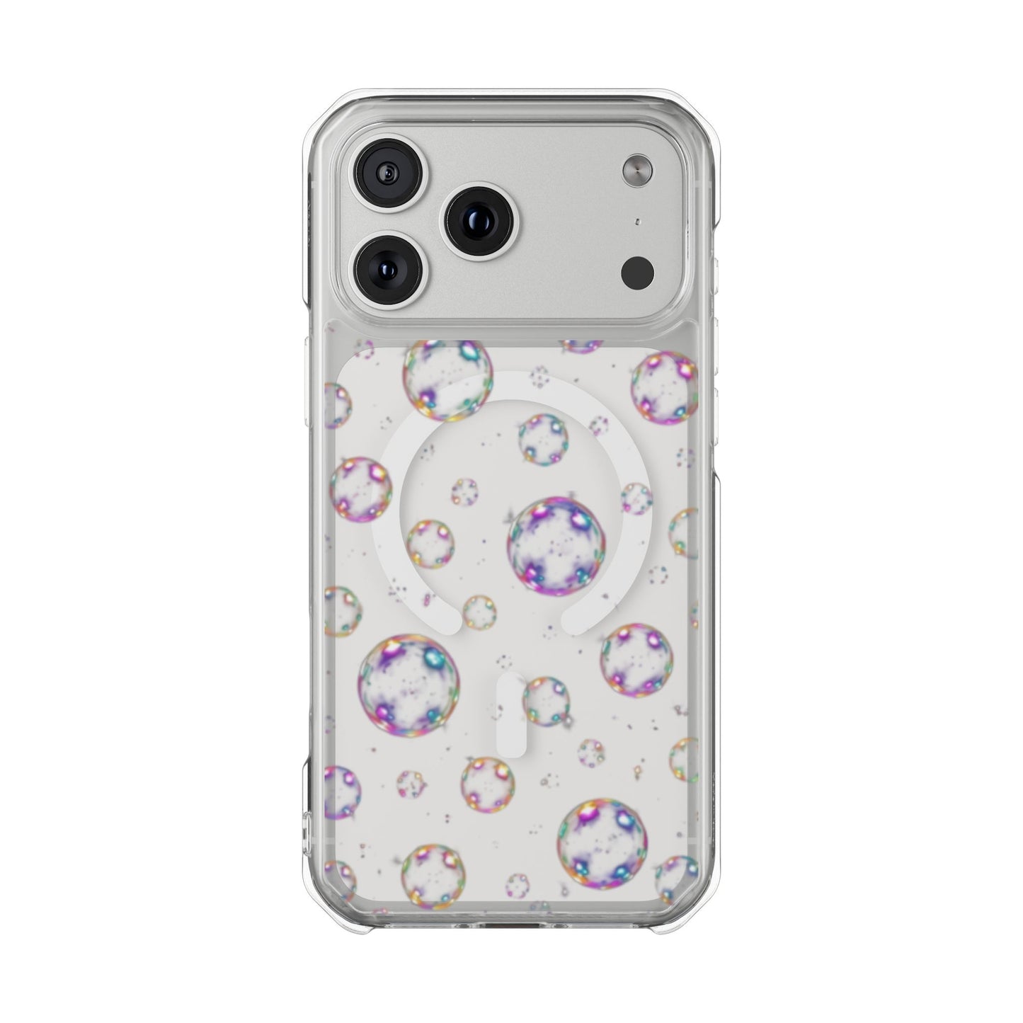 Fully Clear Bubbles Magnetic Clear iPhone Impact Cases