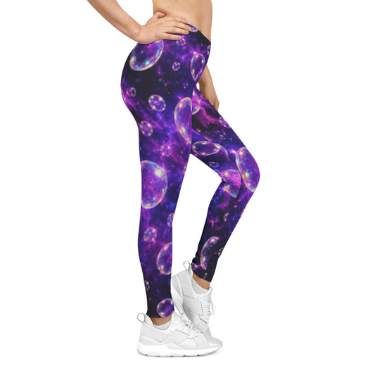 Cosmic Bubbles Women's Casual Leggings