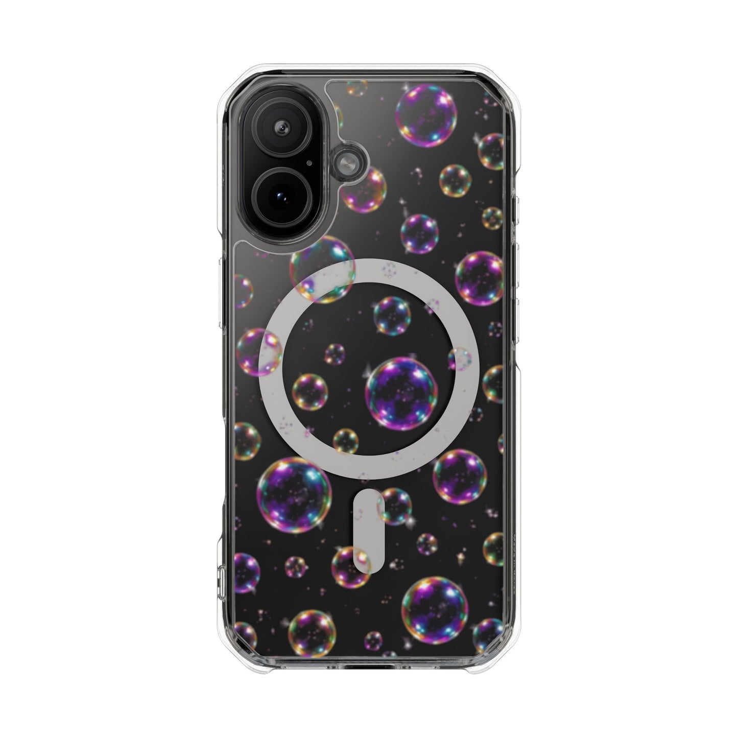 Fully Clear Bubbles Magnetic Clear iPhone Impact Cases