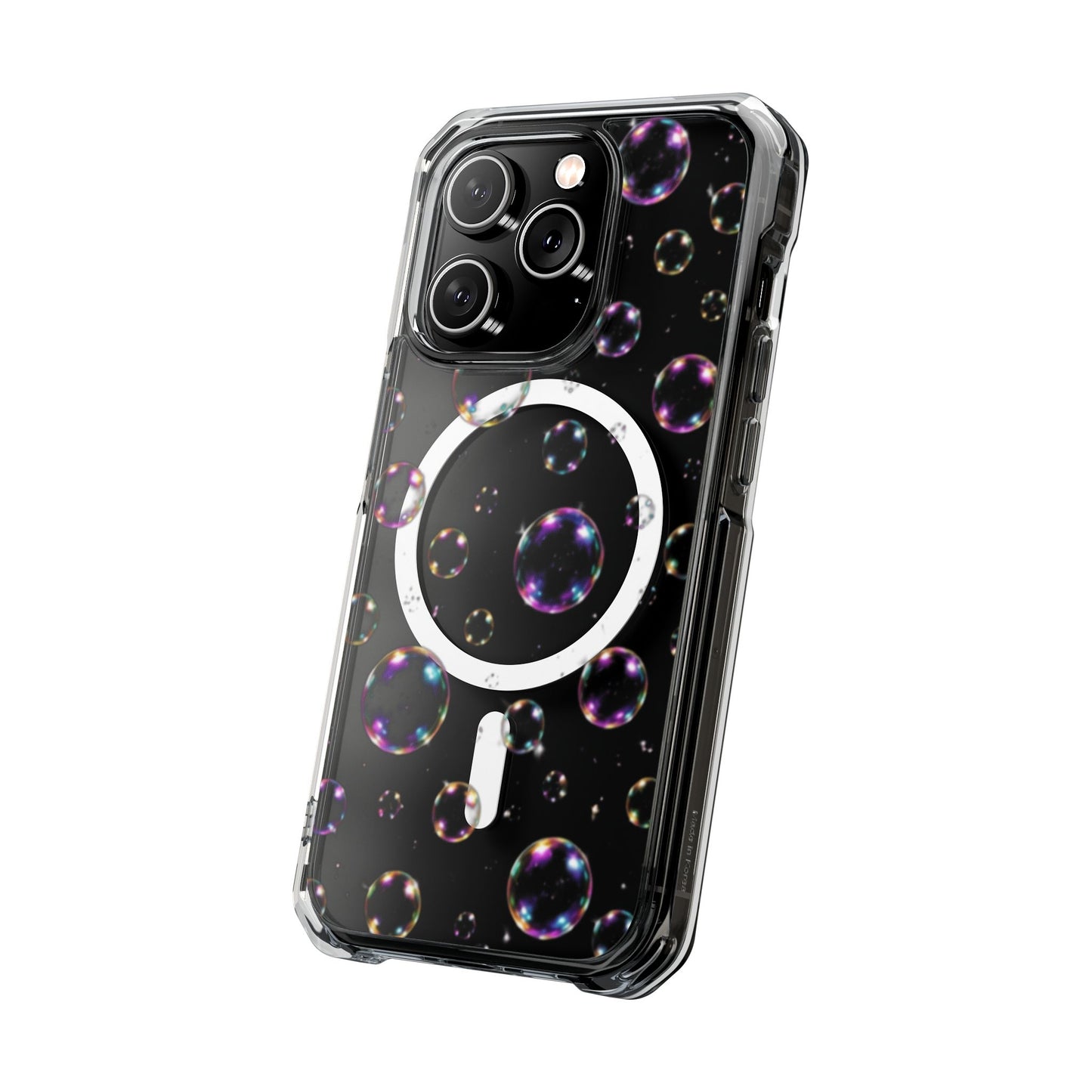 Fully Clear Bubbles Magnetic Clear iPhone Impact Cases