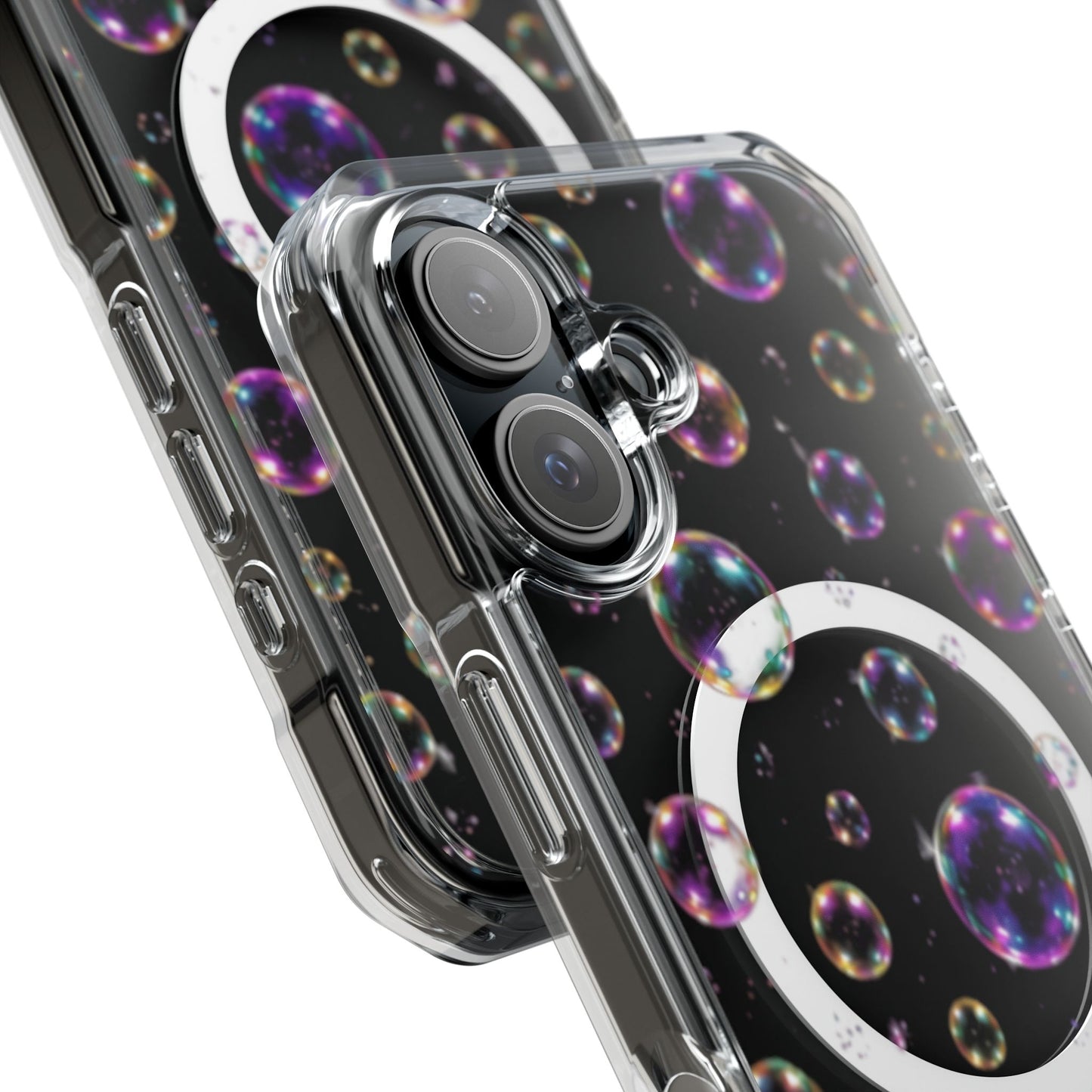Fully Clear Bubbles Magnetic Clear iPhone Impact Cases