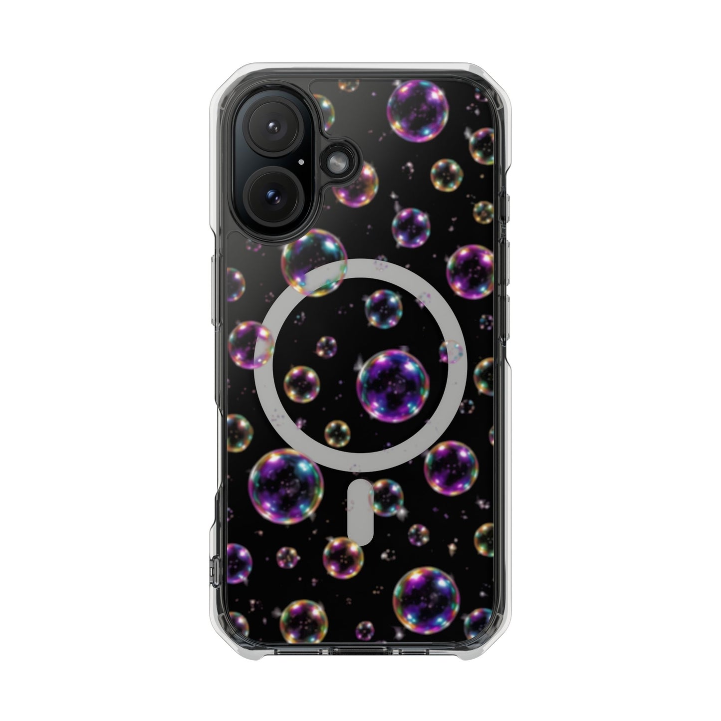 Fully Clear Bubbles Magnetic Clear iPhone Impact Cases