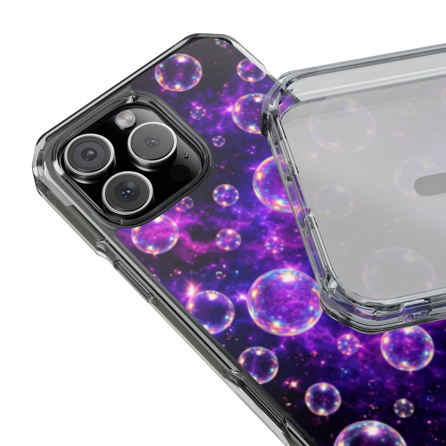 Cosmic Bubbles Magnetic Clear iPhone Impact Cases