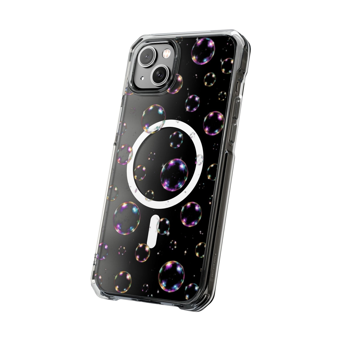 Fully Clear Bubbles Magnetic Clear iPhone Impact Cases
