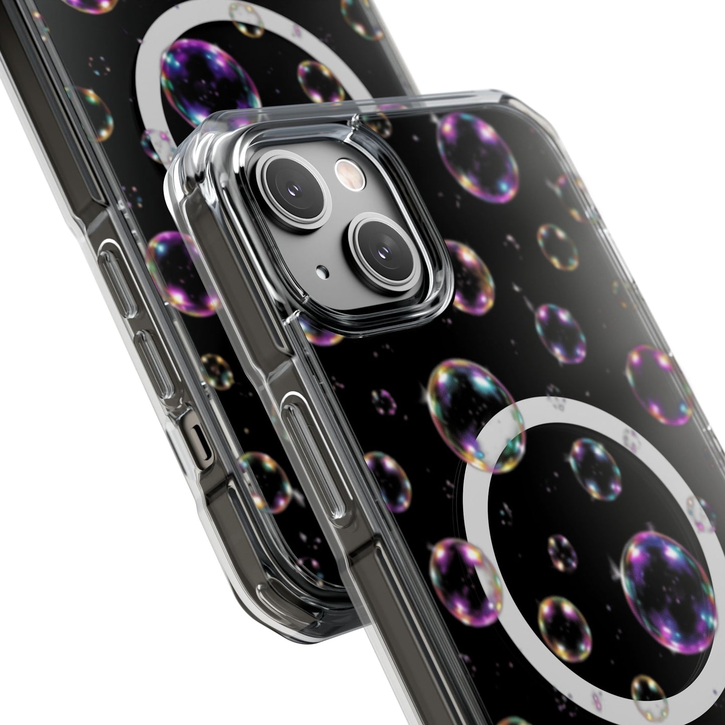 Fully Clear Bubbles Magnetic Clear iPhone Impact Cases