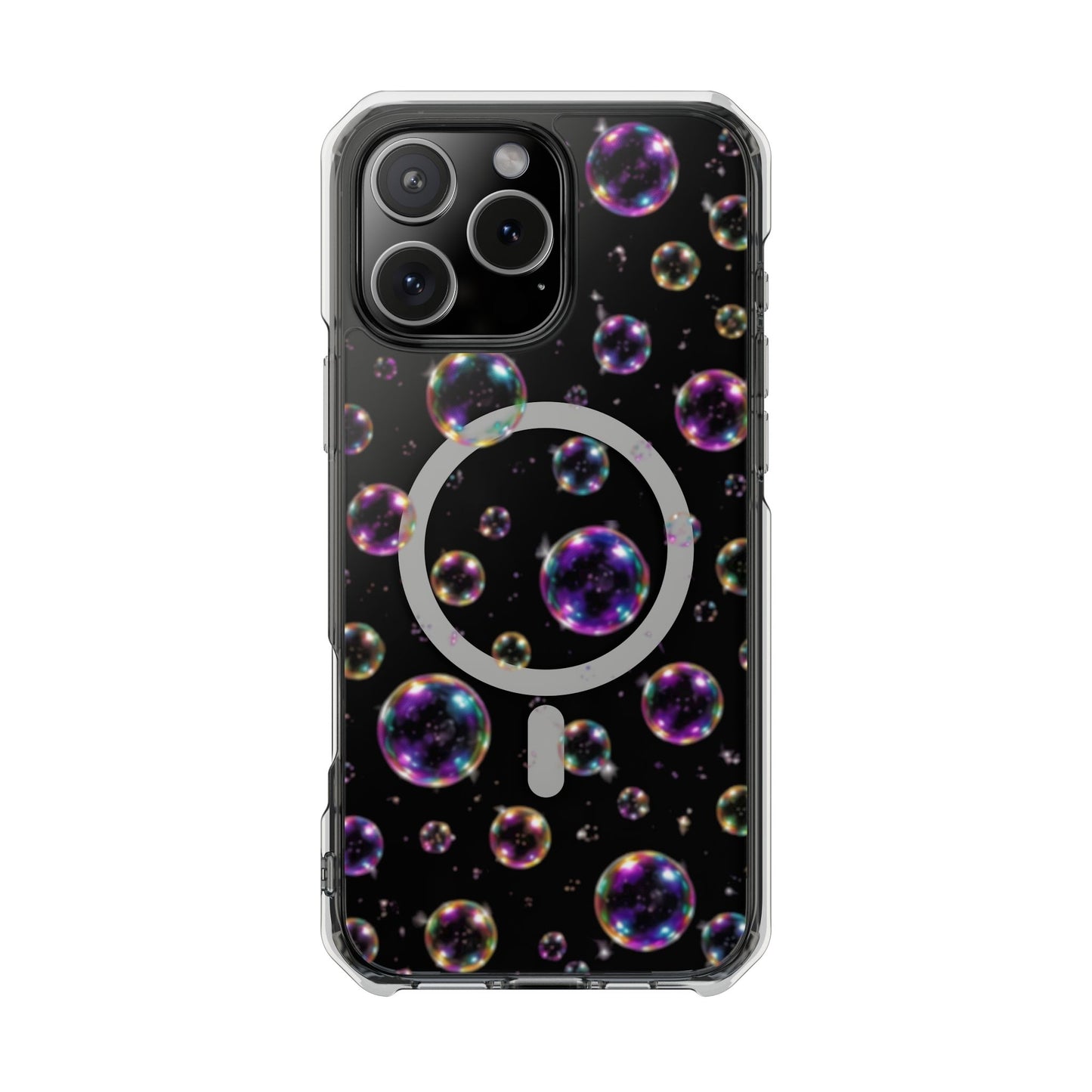 Fully Clear Bubbles Magnetic Clear iPhone Impact Cases