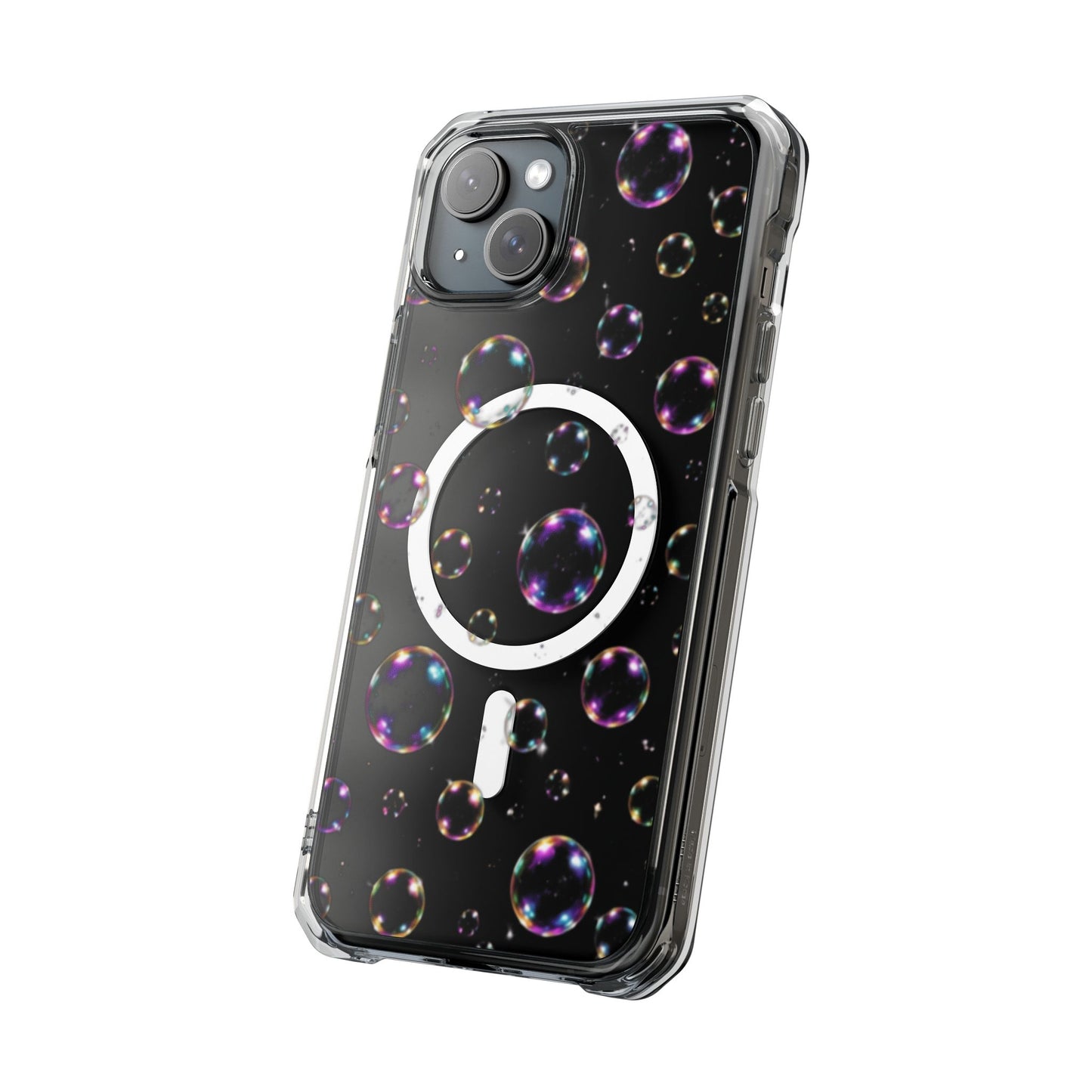 Fully Clear Bubbles Magnetic Clear iPhone Impact Cases