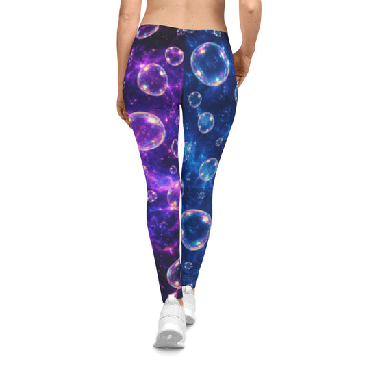 Split Color Bubbles Women's Casual Leggings