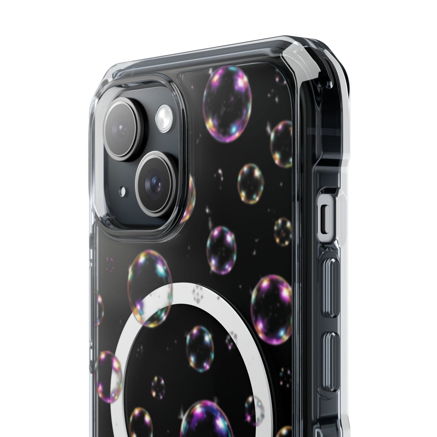 Fully Clear Bubbles Magnetic Clear iPhone Impact Cases