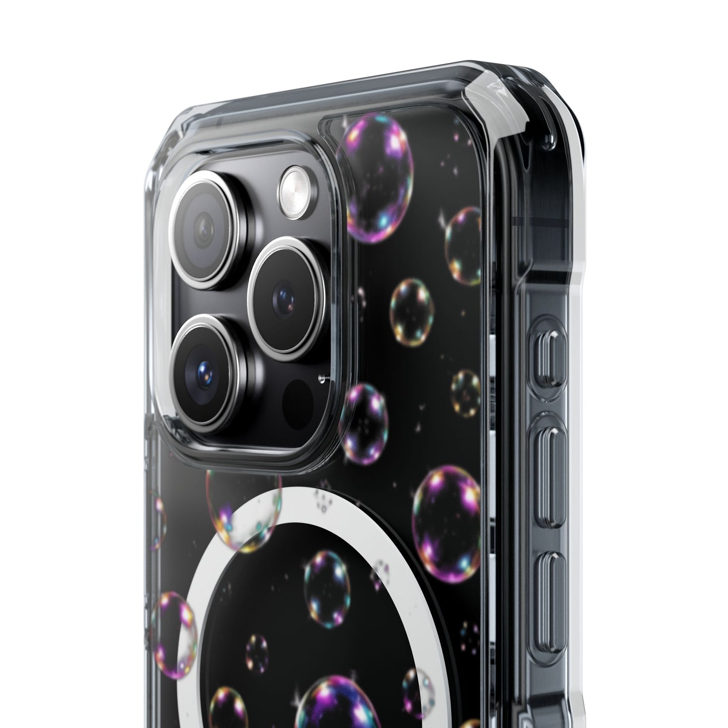 Fully Clear Bubbles Magnetic Clear iPhone Impact Cases