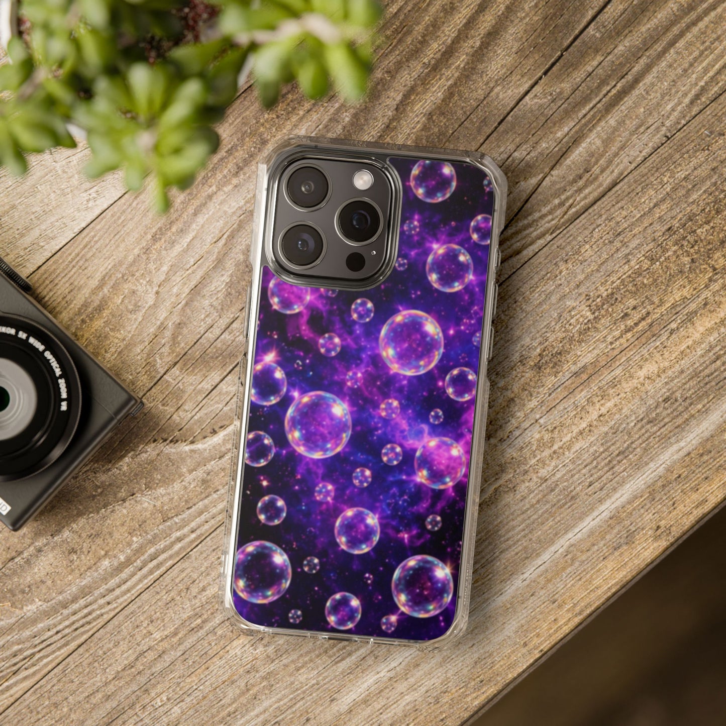 Cosmic Bubbles Magnetic Clear iPhone Impact Cases