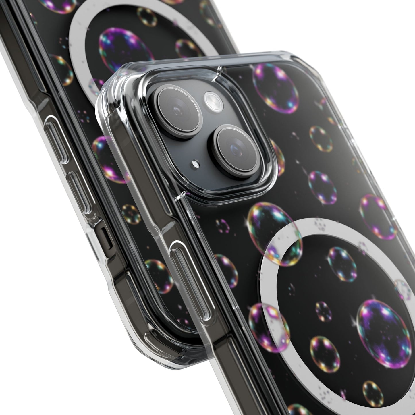 Fully Clear Bubbles Magnetic Clear iPhone Impact Cases