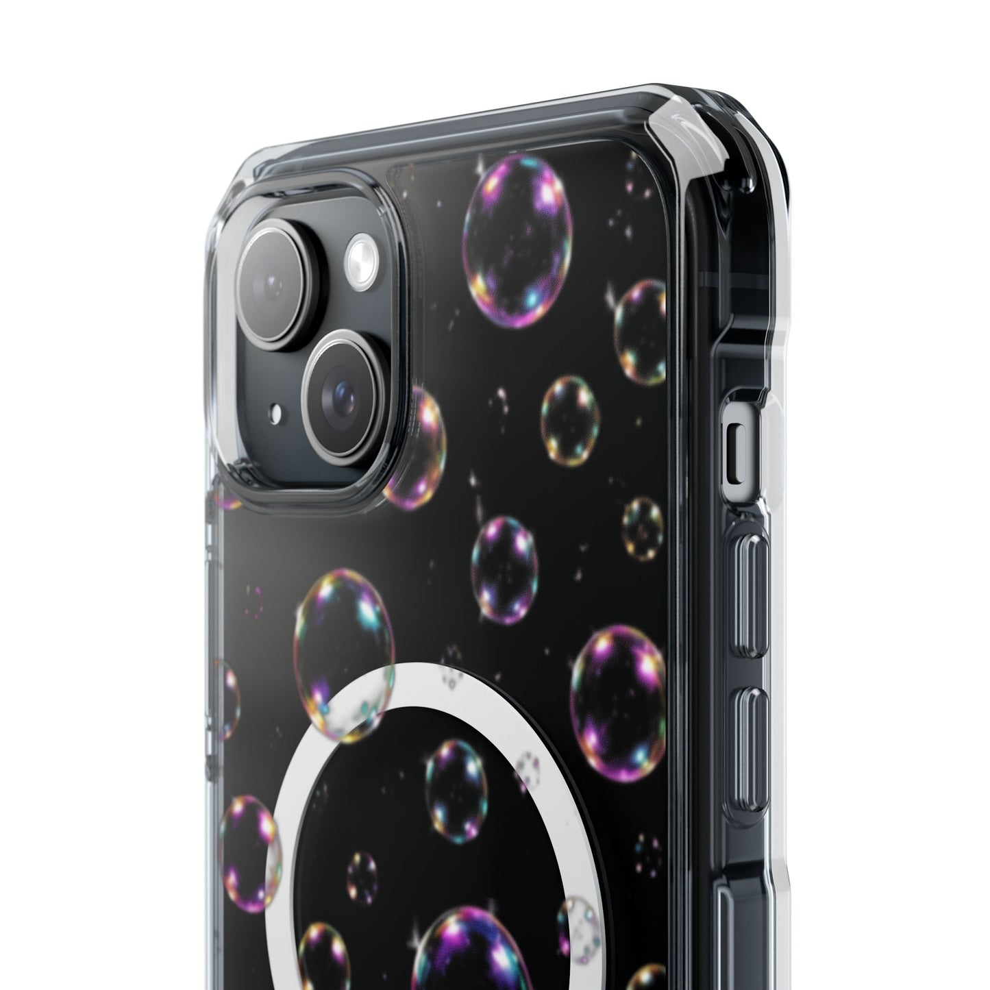 Fully Clear Bubbles Magnetic Clear iPhone Impact Cases