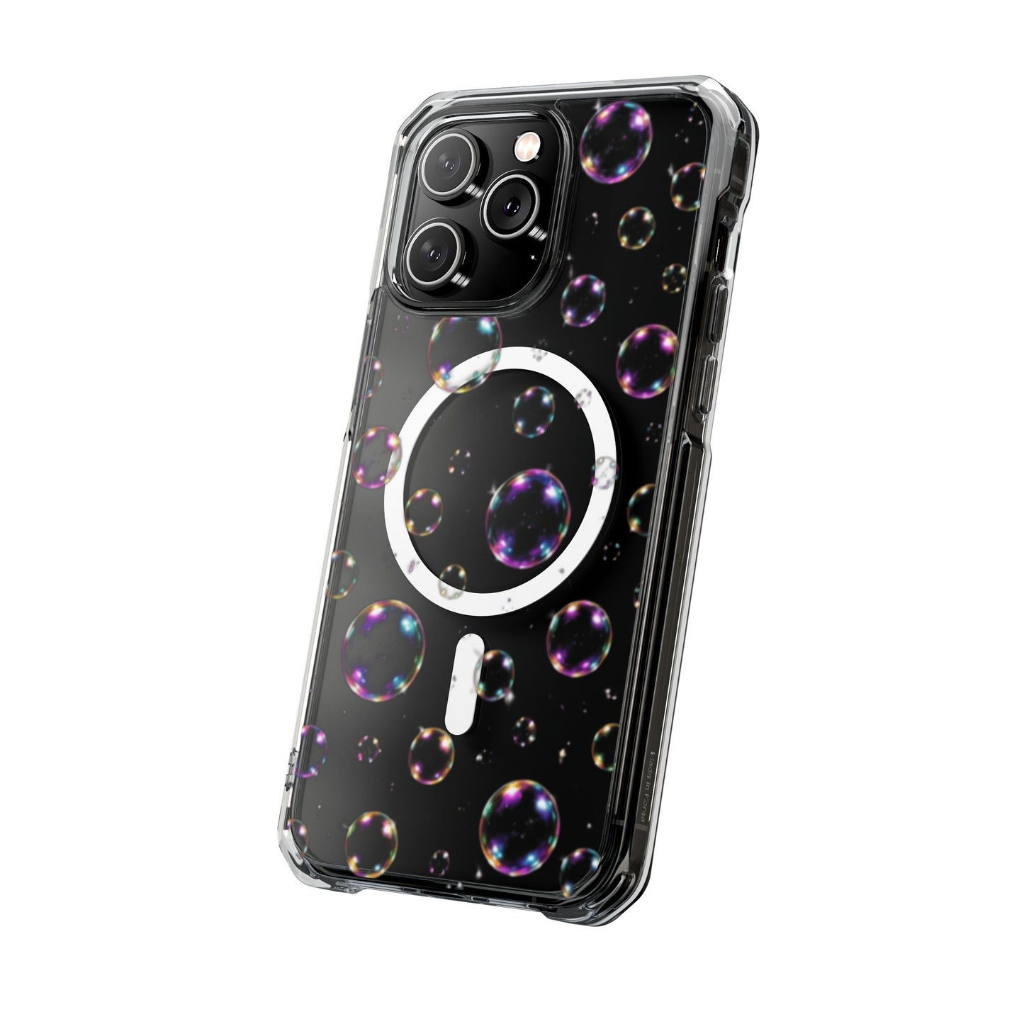 Fully Clear Bubbles Magnetic Clear iPhone Impact Cases