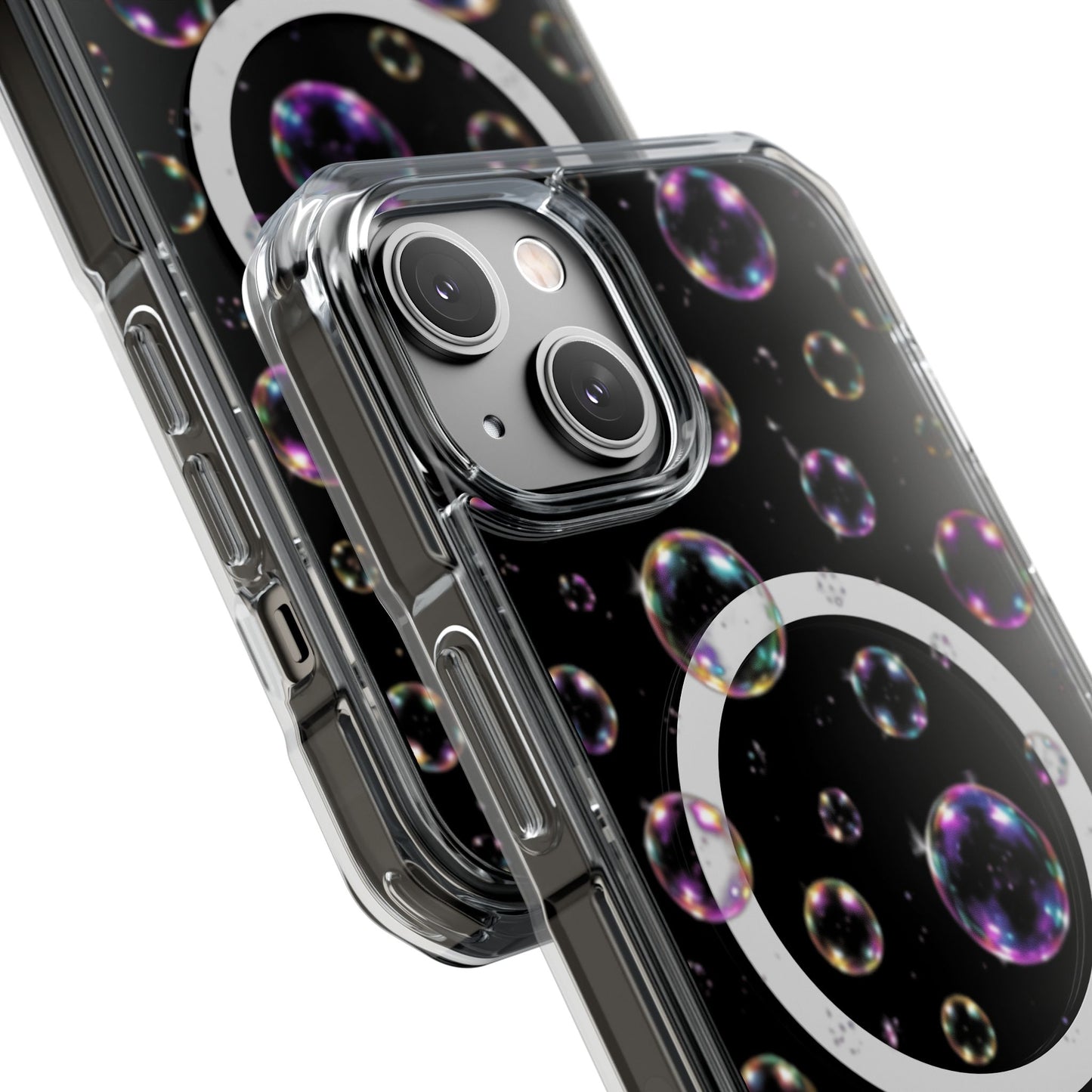 Fully Clear Bubbles Magnetic Clear iPhone Impact Cases
