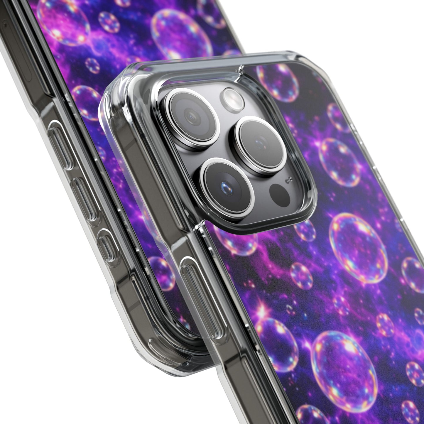 Cosmic Bubbles Magnetic Clear iPhone Impact Cases