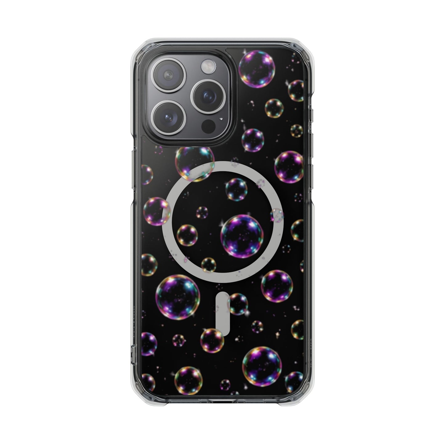 Fully Clear Bubbles Magnetic Clear iPhone Impact Cases