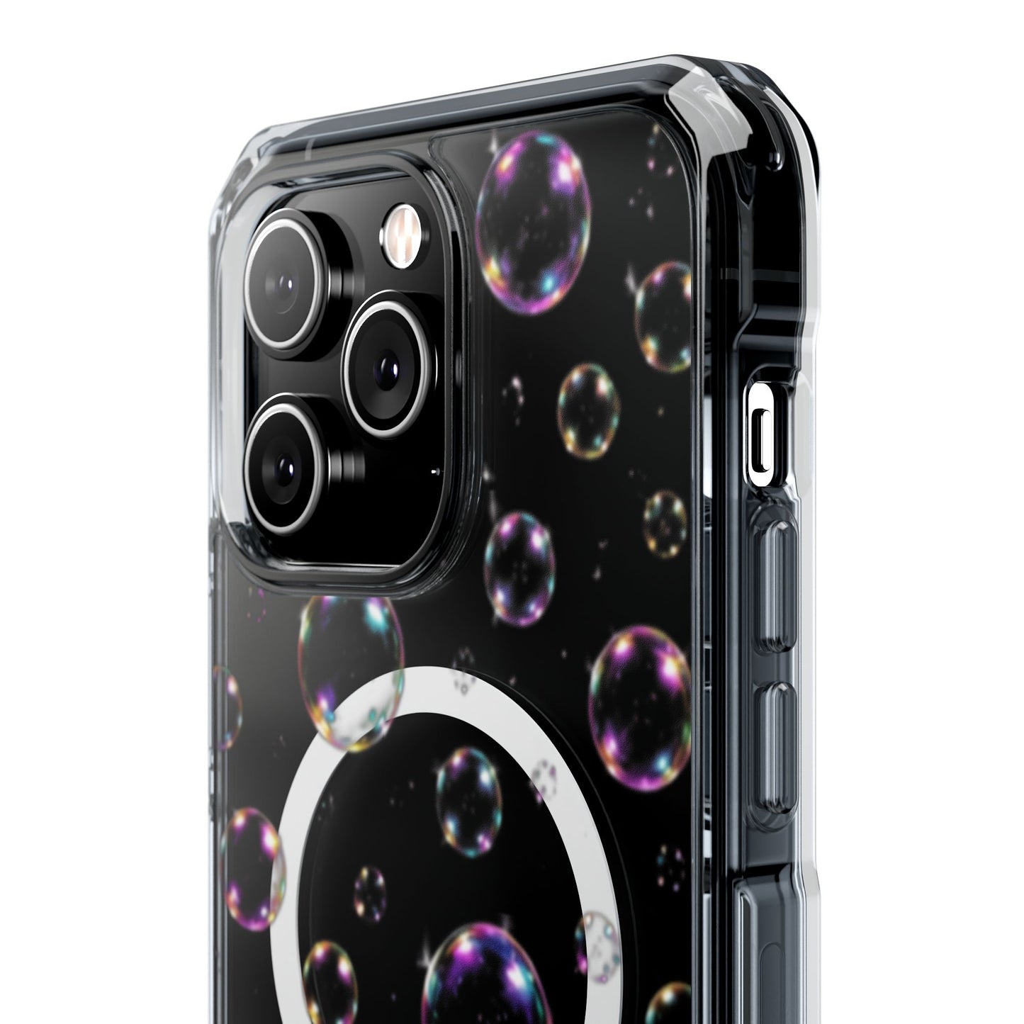 Fully Clear Bubbles Magnetic Clear iPhone Impact Cases