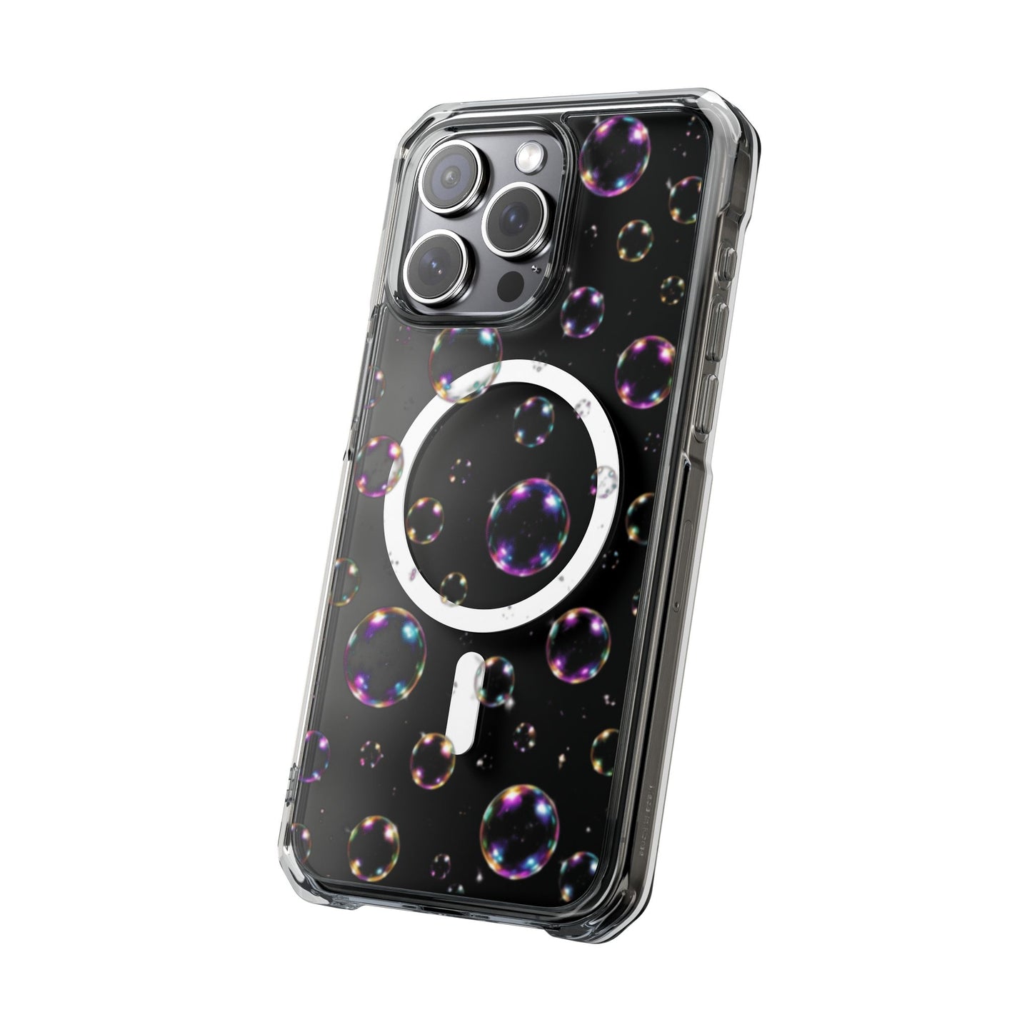 Fully Clear Bubbles Magnetic Clear iPhone Impact Cases