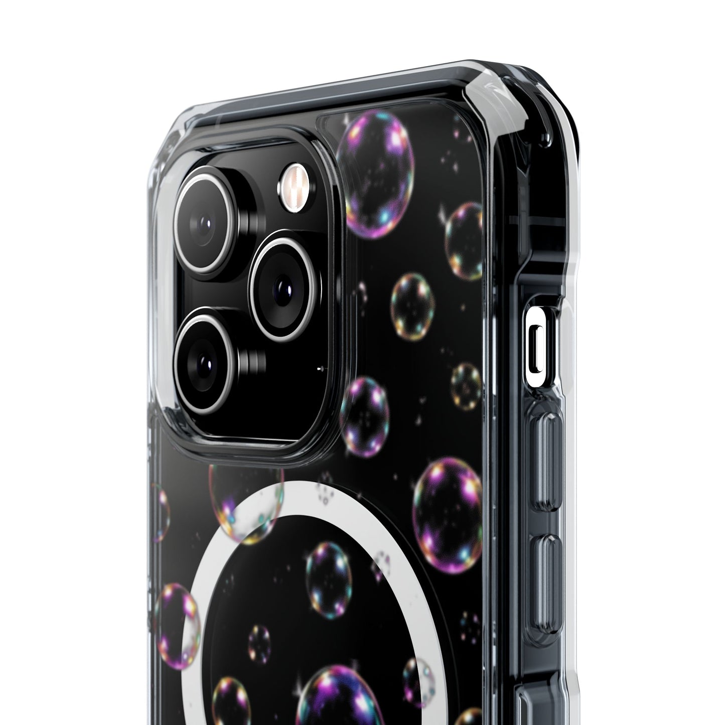 Fully Clear Bubbles Magnetic Clear iPhone Impact Cases