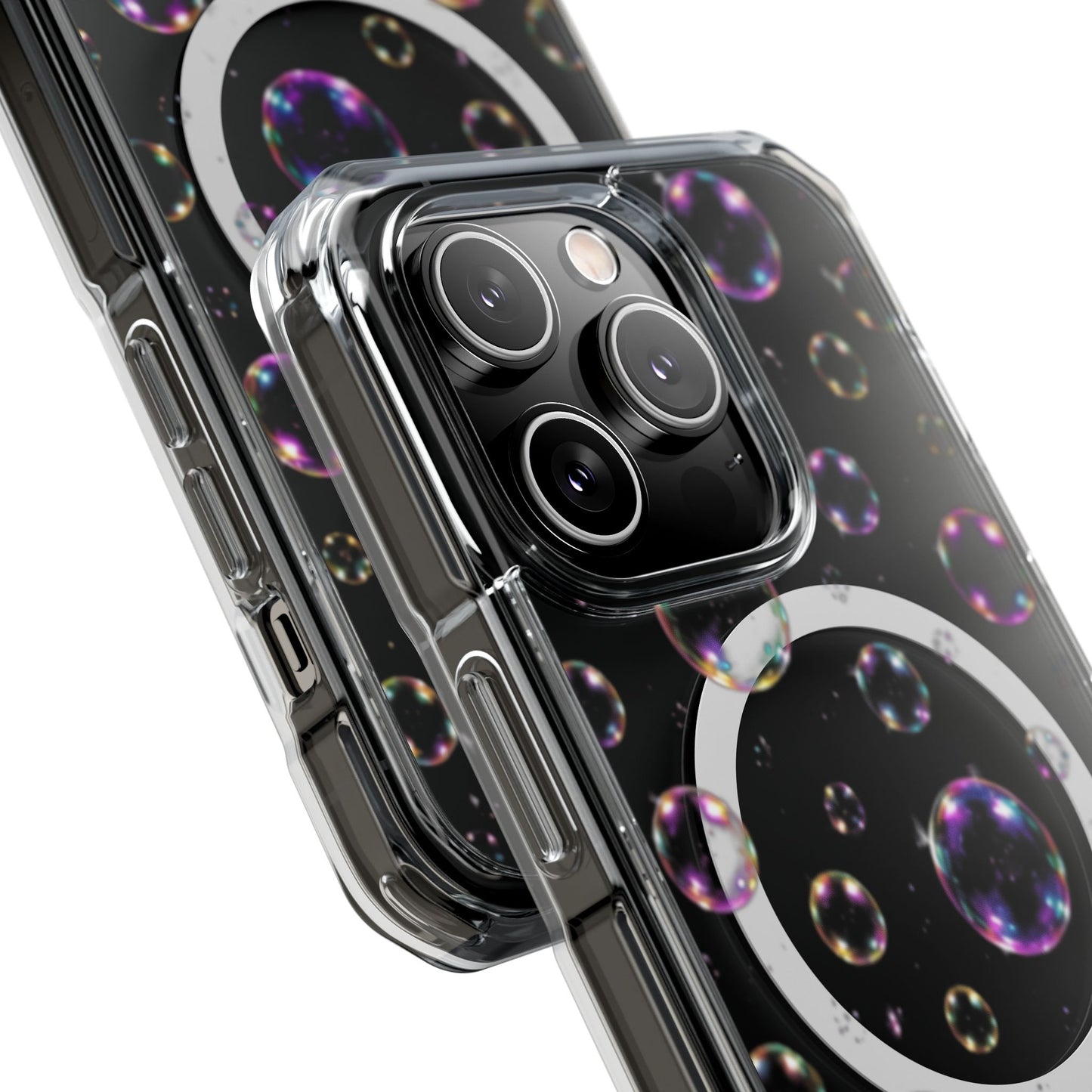 Fully Clear Bubbles Magnetic Clear iPhone Impact Cases