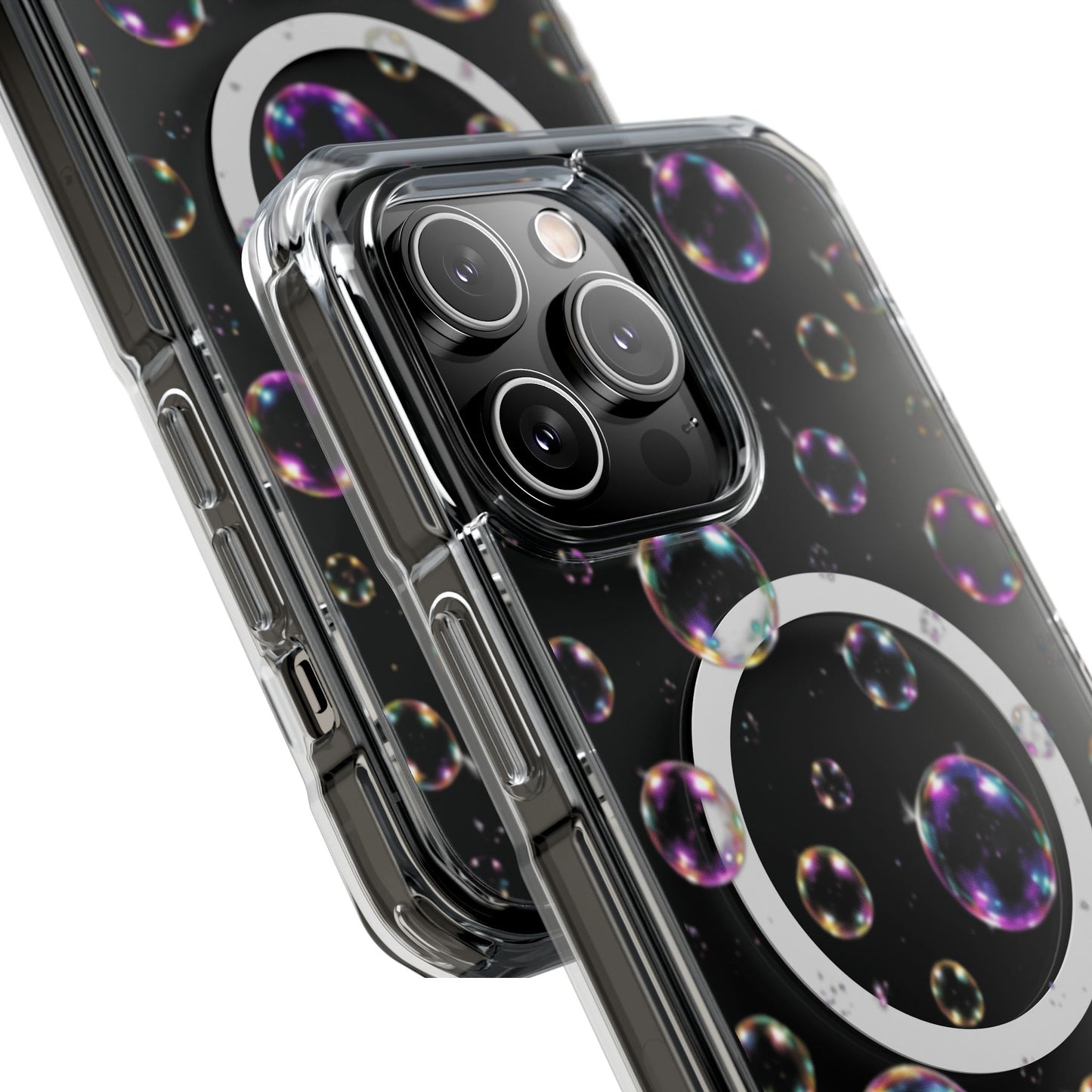 Fully Clear Bubbles Magnetic Clear iPhone Impact Cases