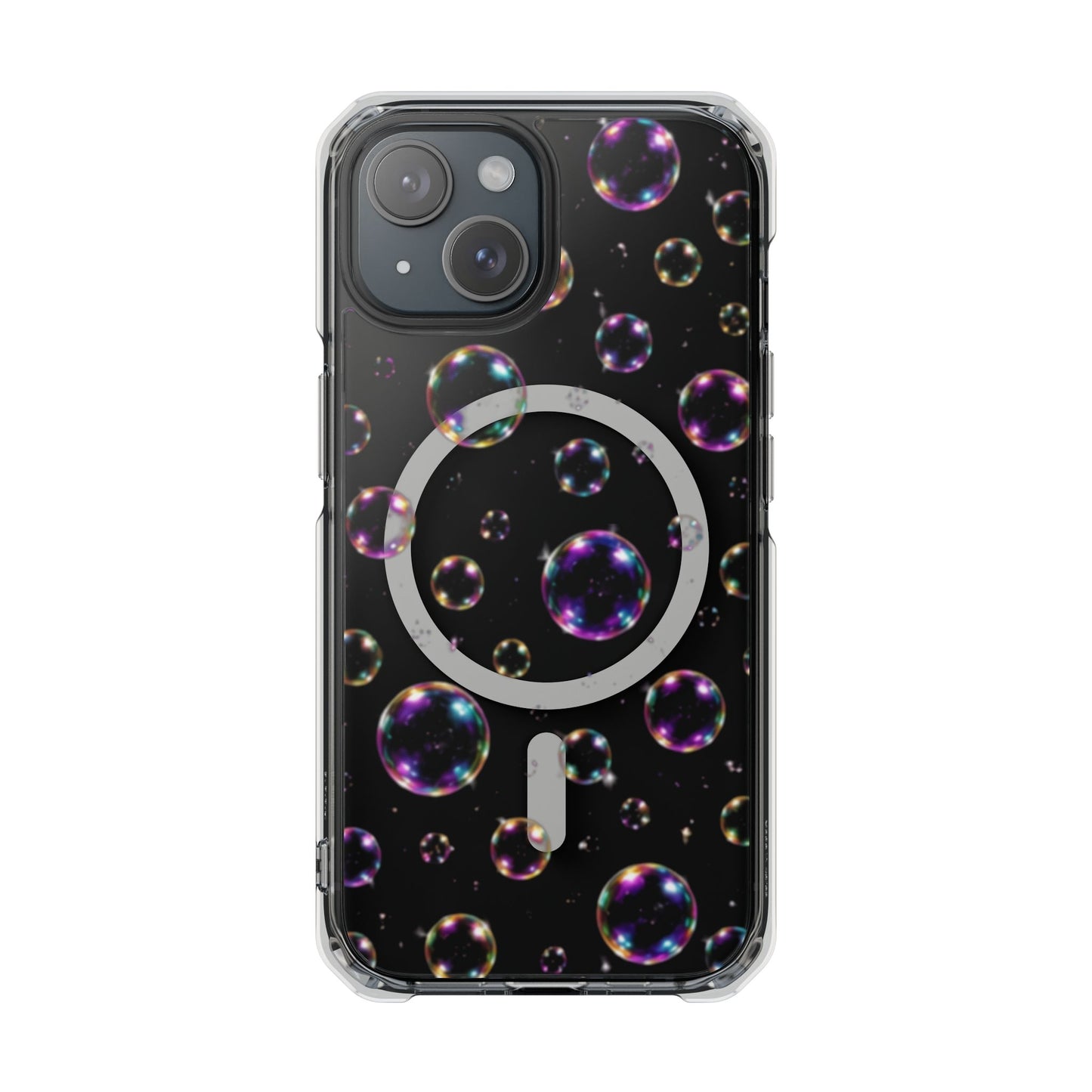 Fully Clear Bubbles Magnetic Clear iPhone Impact Cases
