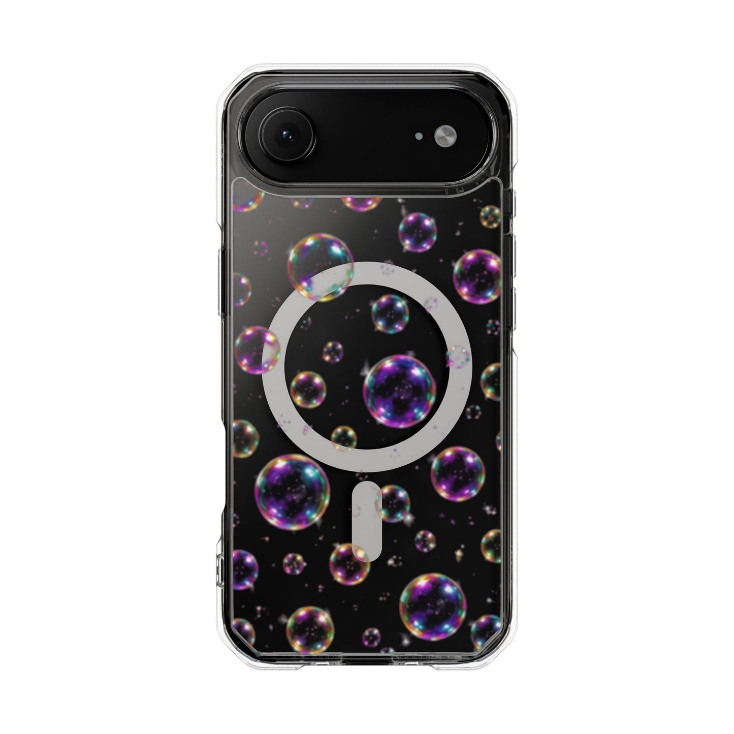 Fully Clear Bubbles Magnetic Clear iPhone Impact Cases