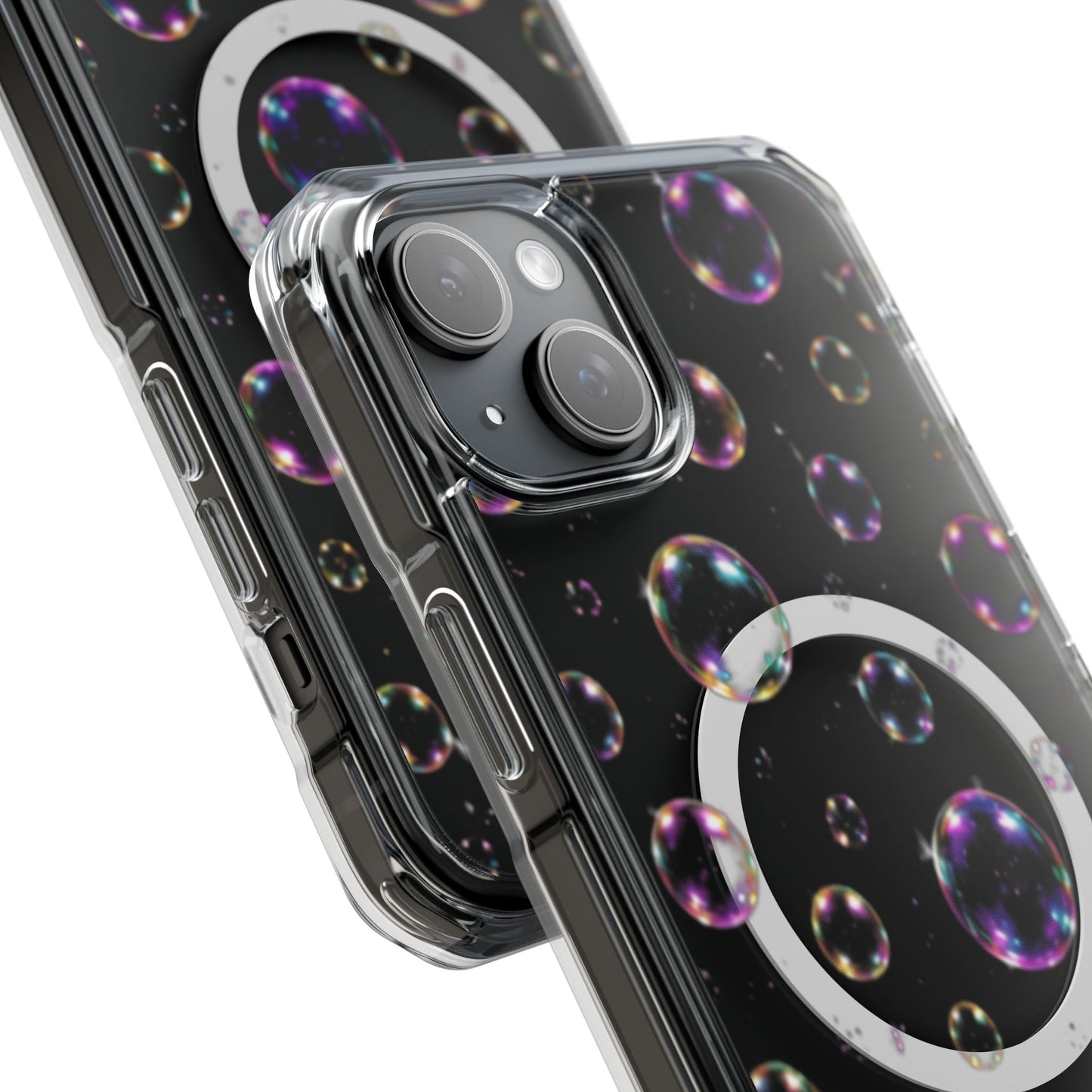 Fully Clear Bubbles Magnetic Clear iPhone Impact Cases