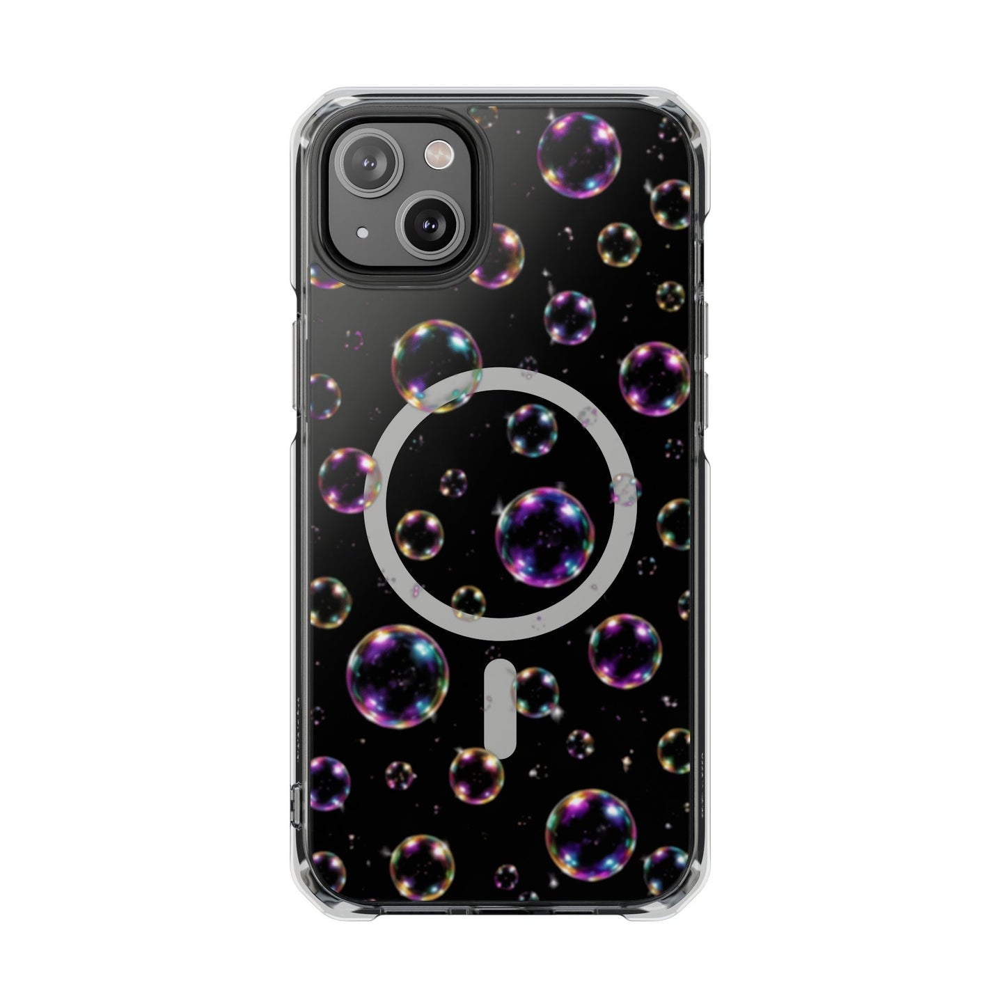 Fully Clear Bubbles Magnetic Clear iPhone Impact Cases