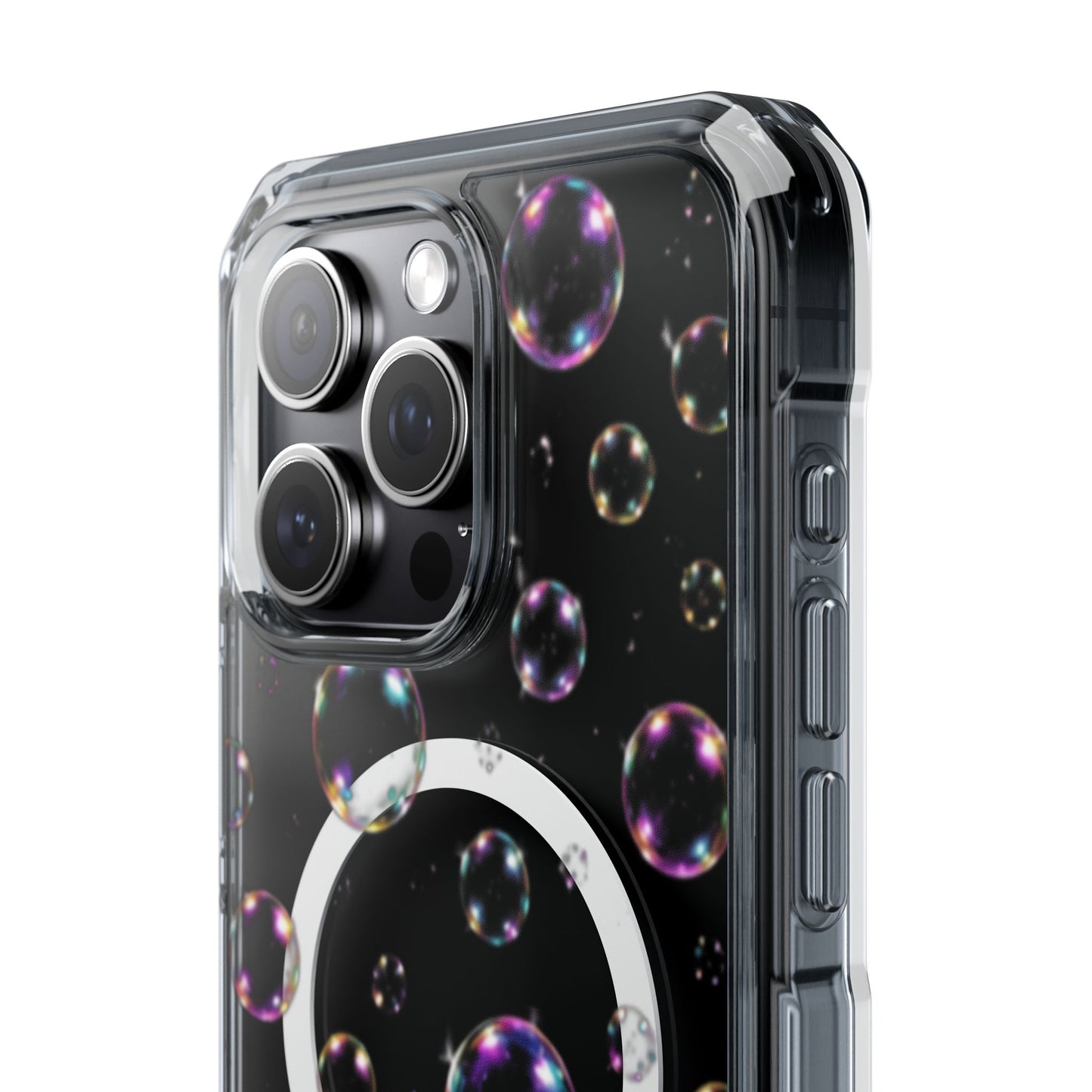 Fully Clear Bubbles Magnetic Clear iPhone Impact Cases