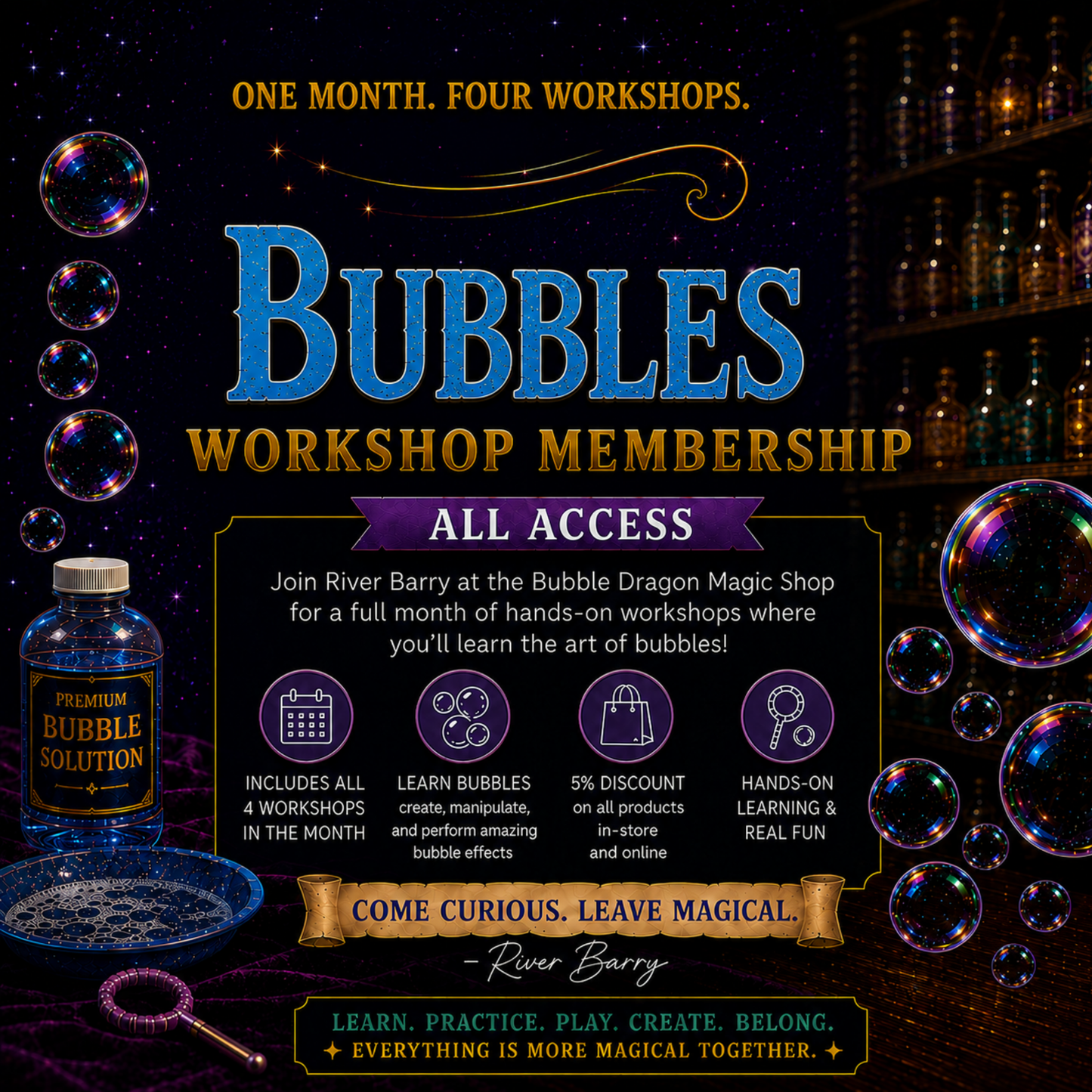 Art of Bubbles Workshop with River Barry